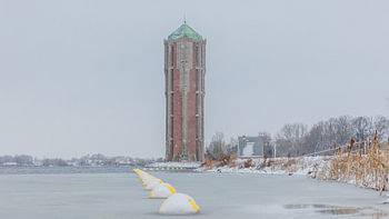 Icy Symmetry at Aalsmeer Water Tower