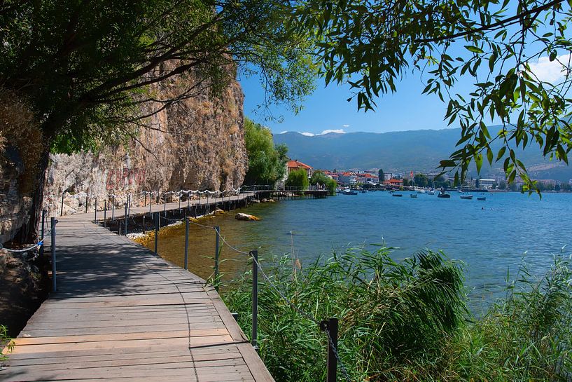 boardwalk on the Lake of Ohrid by Petra Vastenburg
