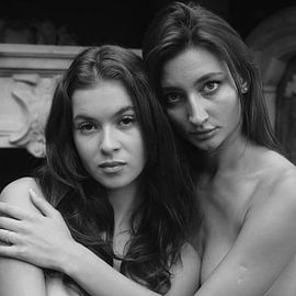 Two beautiful naked women in the garden 3 by PH-otographer