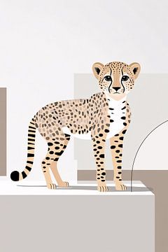 Gestileerde cheetah in modern ontwerp van Art & Soul Creations