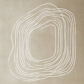 Cirkels op linnen van Thea