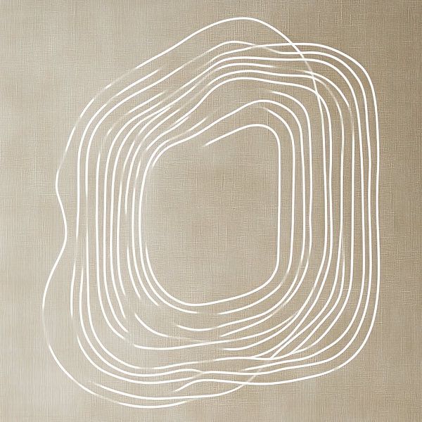 Circles on linen by Thea