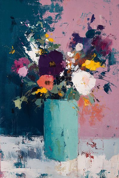 Floral Explosion in Mint no. 1 by Studio BB