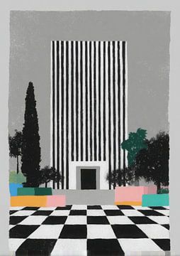 Minimalistisches Hochhaus Illustration von Niklas Maximilian