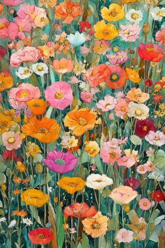 Field of flowers in full bloom