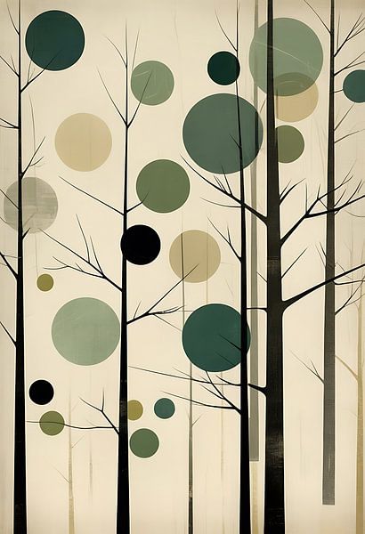 Abstract Bauhaus Trees by MIROKKU