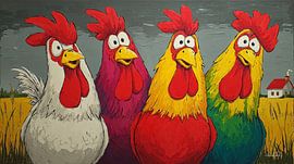 Talking / singing chickens by Gelissen Artworks