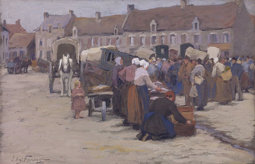Market in Etaples, Edgard Farasyn by Atelier Liesjes