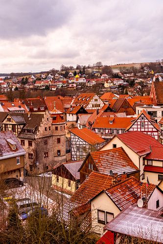 Korte winterwandeling door het vakwerkstadje Schmalkalden - Thüringen - Duitsland