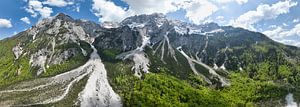 Zgornje Jezersko Gebirge Luftaufnahme im Frühling