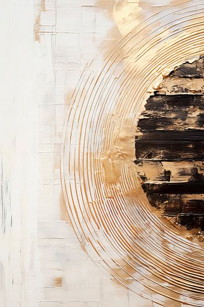 ABSTRAKTE KUNST Goldene Frequenzen von Melanie Viola