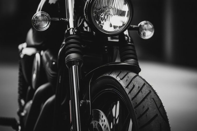 Façade de moto noire par Poster Art Shop