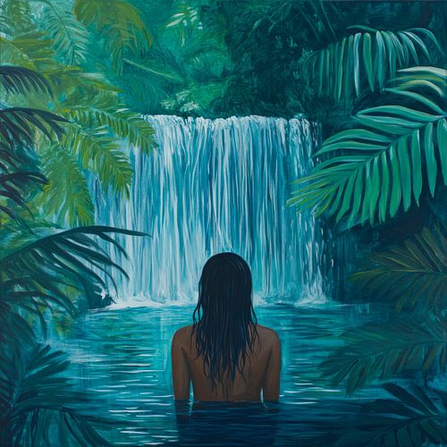 De fascinatie van een waterval in de jungle