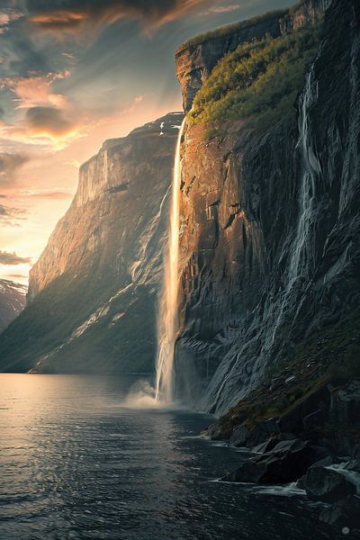 Zonsopgang in magisch licht van fernlichtsicht