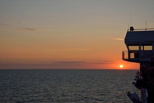 Zonsondergang veerboot