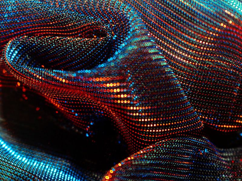 Folded reflection in red and blue by Mixed media vector arts