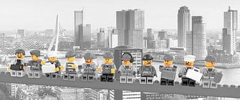 Lunch a top a skyscraper Panorama Rotterdam Yellow - RWMA01