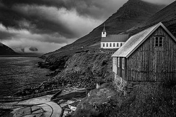 Village of Kunoy, Faroe Islands by Dennis Wardenburg