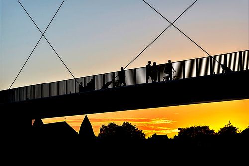 Hoge Brug Maastricht zonsondergang