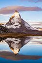 Sonnenaufgang am Matterhorn in der Schweiz von Werner Dieterich Miniaturansicht
