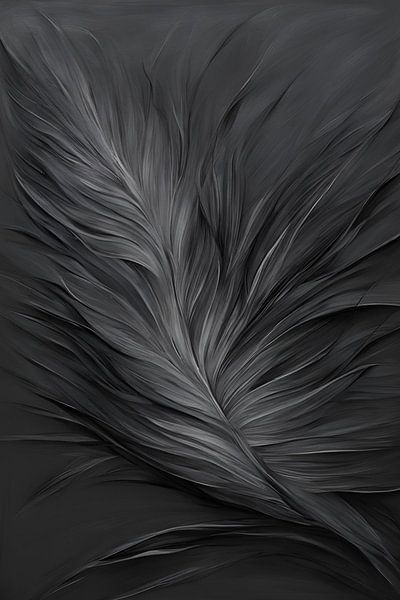 The Black Lost Feather Painting by ComfortQ