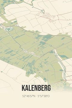 Alte Landkarte von Kalenberg (Overijssel) von Rezona