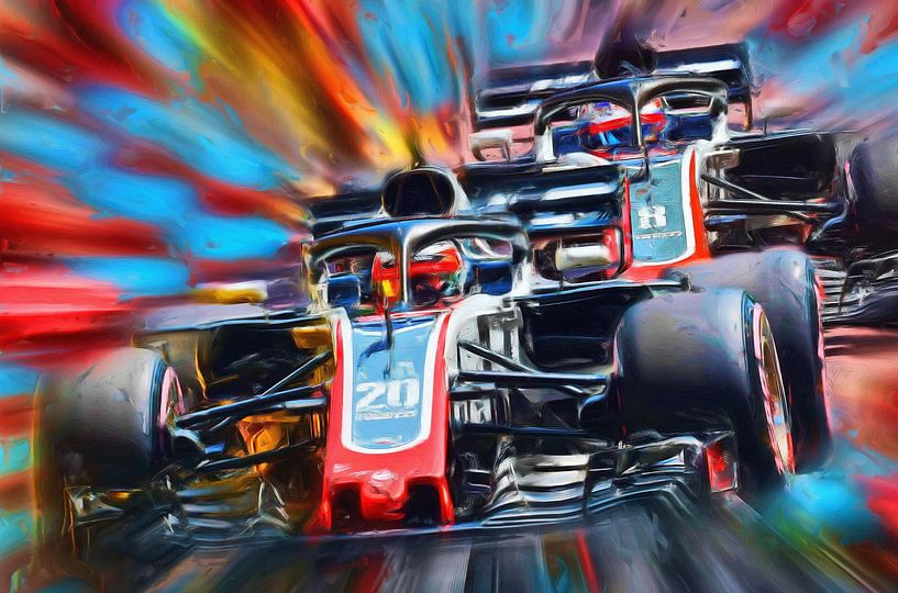Teammates - Magnussen and Grosjean by DeVerviersBelgium