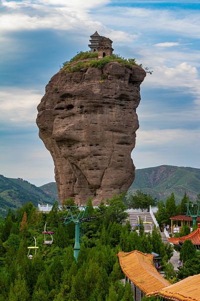Die Zwillings Pagode bei Chengde in China von Roland Brack