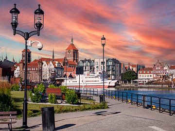 Panorama van de oude binnenstad van Gdansk, Polen van Animaflora PicsStock