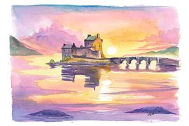 Eilean Donan Castle Spiegelungen in den Highlands
