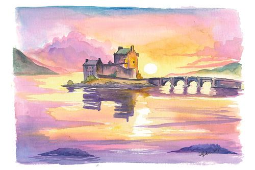 Eilean Donan Castle Spiegelungen in den Highlands
