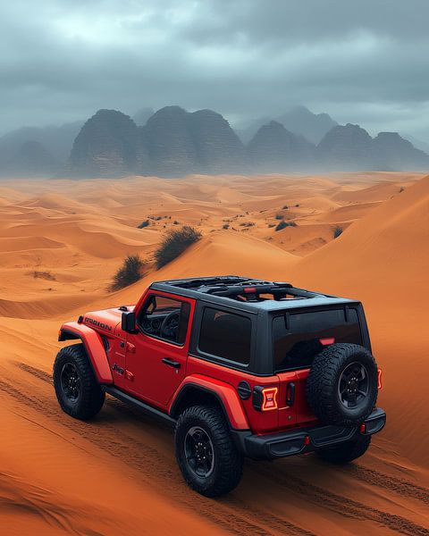 Robuuste Jeep Wrangler in Majestic Dunes van Lufy
