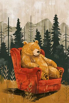 bear in forest by Imperial Art House