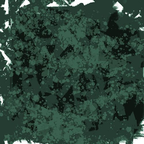 Moderne abstracte kunst. Vormen in groen nr. 6