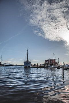 Ein Blick auf das IJsselmeer über Urk von Kyra de Putter