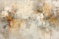Abstract painting beige sand tones with texture