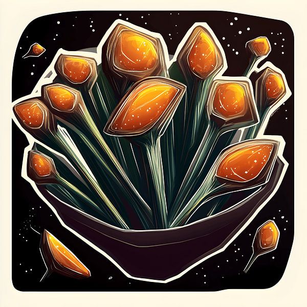 Galactic flora: Ember blossom by Vythryd Arts