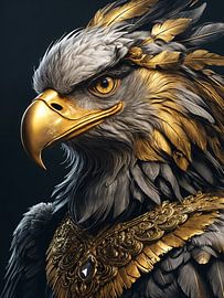 Aigle noir et or sur Rizal Azhari