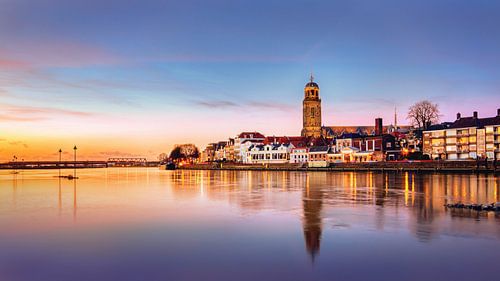 Deventer bij Zonsondergang, Nederland