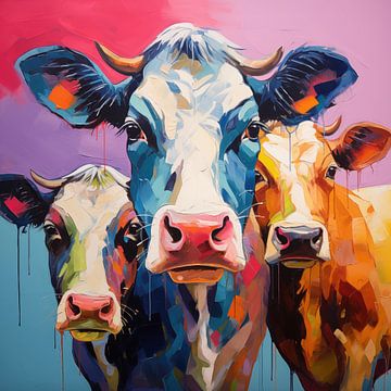 Koeien abstract van TheXclusive Art