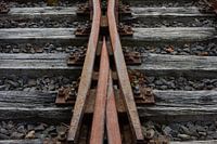 Oude spoorwegwissel