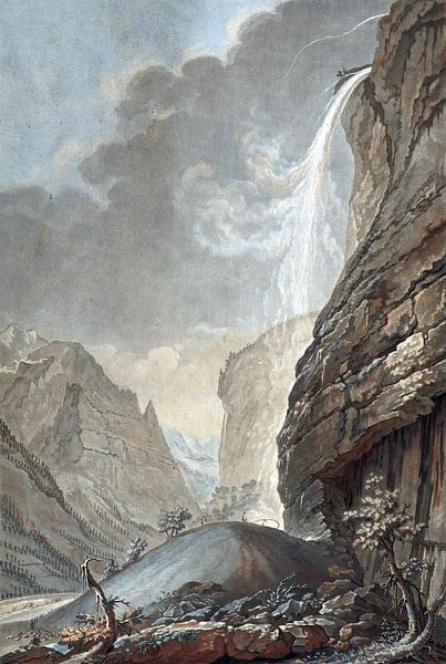 Wasserfall von Stabbauch, Jean François Janinet, 1772 - 1785 von Atelier Liesjes