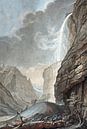 Wasserfall von Stabbauch, Jean François Janinet, 1772 - 1785 von Atelier Liesjes Miniaturansicht