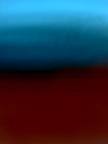 Paysage abstrait bleu marine et bordeaux, œuvre d'art minimaliste aux tons sombres