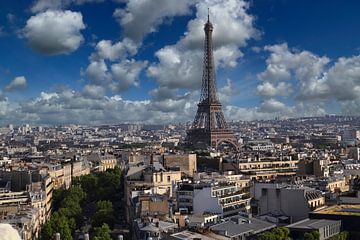 Cityscape  van Parijs met de Eiffeltoren