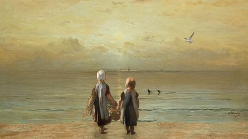 Hendrik Willem Mesdag und Jozef Israëls zusammen von Digital Art Studio