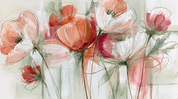 Pastel blooms in rosé and sage green