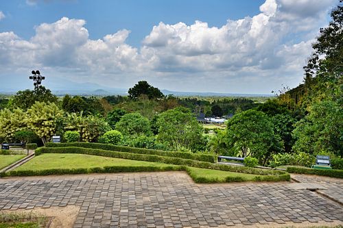 Panoramisch uitzicht op de groene vallei van Java