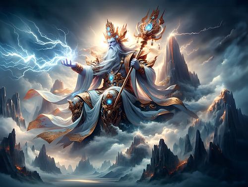 Zeus, koning van de goden, hij was ook de god van de lucht en onweer