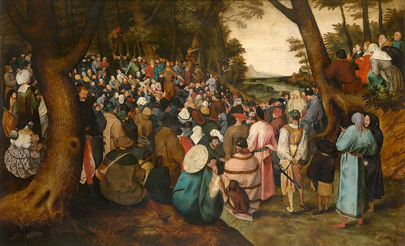 Der heilige Johannes der Täufer predigt, Pieter Brueghel II von Meisterhafte Meister